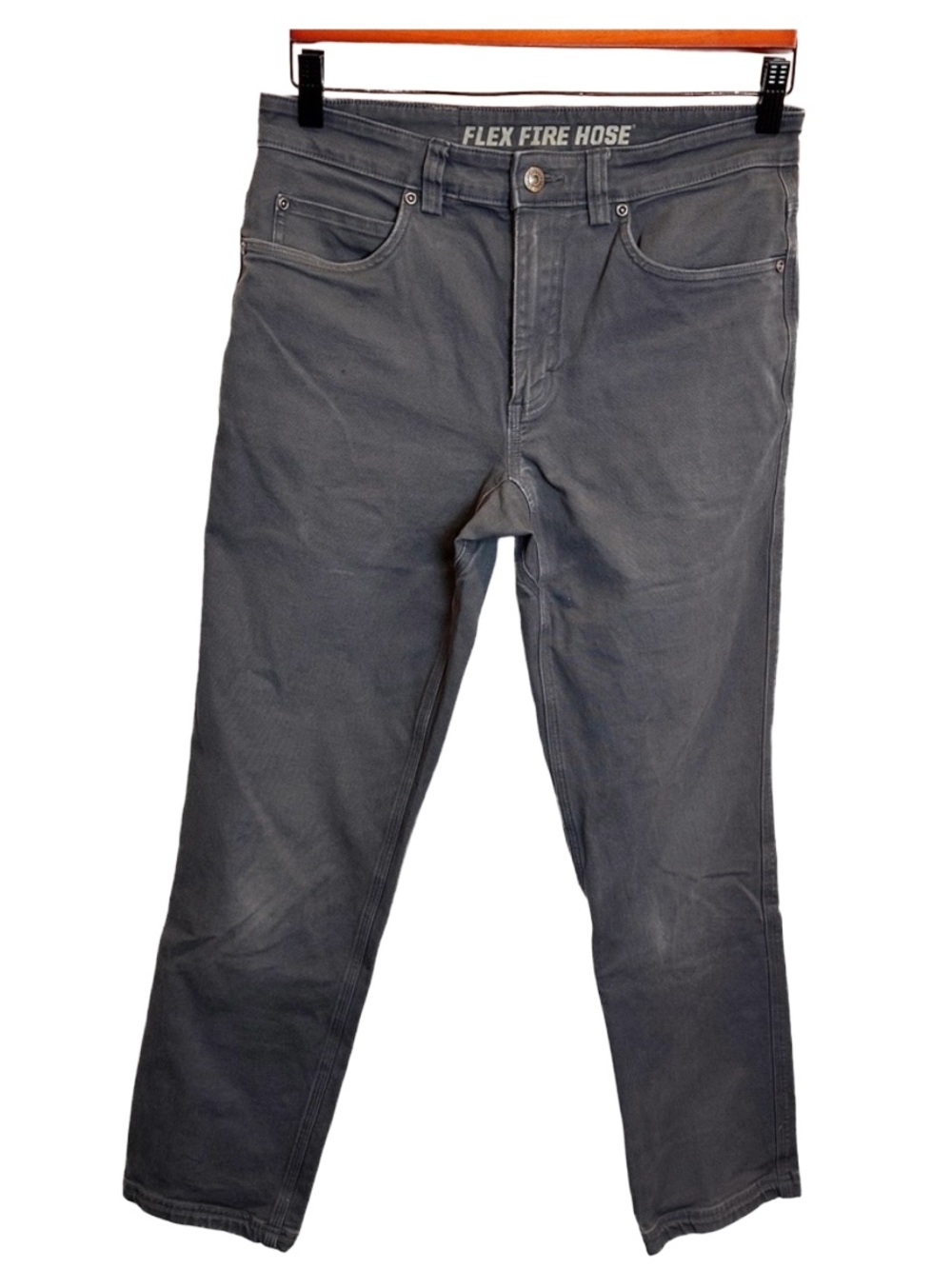 Duluth Trading Flex Fire Hose Gray Slim Fit Work Jeans Mens‎  32x32